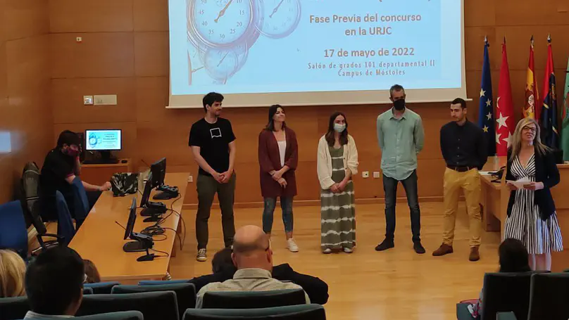 Sergio Cavero winner of the preliminary phase URJC - Thesis in 3 Minutes.